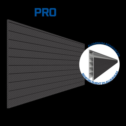Proslat 8 ft. x 4 ft. PROCORE+ Carbon Fiber PVC Slatwall – 4 Pack 128 sq ft 87754K
