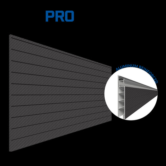 Proslat 8 ft. x 4 ft. PROCORE+ Carbon fiber PVC Slatwall 87775