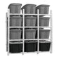 Proslat Bin Warehouse Rack - 12 Totes 65002