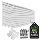 Proslat 4 ft. x 8 ft. PVC Slatwall – 4 pack 128 sq ft - FREE Ultimate Kit White P88422