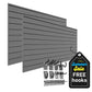 Proslat 4 ft. x 8 ft. PVC Slatwall – 2 pack 64 sq ft - FREE 20 Piece Hook Kit Light Gray P88227