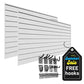 Proslat 4 ft. x 8 ft. PVC Slatwall – 2 pack 64 sq ft - FREE 20 Piece Hook Kit White P88222