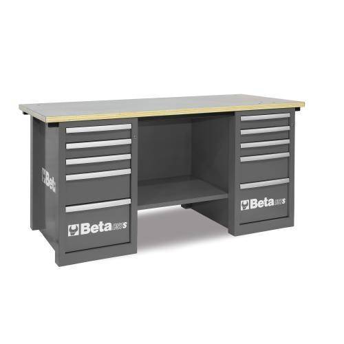 Beta Tools C57S C/G-MASTERCARGO WORKBENCH GREY - Garage Tools Storage