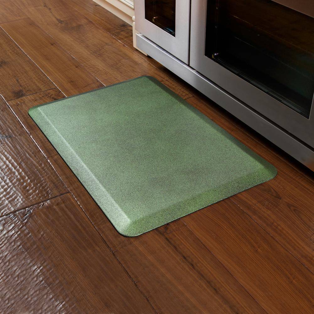 WellnessMats Granite 3'X2' 32WMRGE, Granite Emerald A recyclable kitchen rug. Anti-microbial floor mat that gives comfort to your feet.