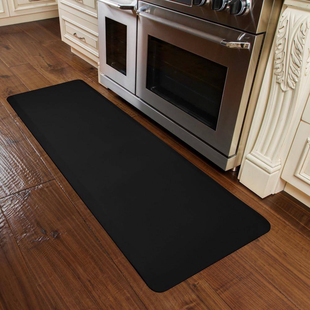 WellnessMat Original 6' X 2' 62WMRBLK, Black A floor mat that has smooth surface. An ergo mat that gives comfort and relaxation while working in the kitchen or in any part of the house.