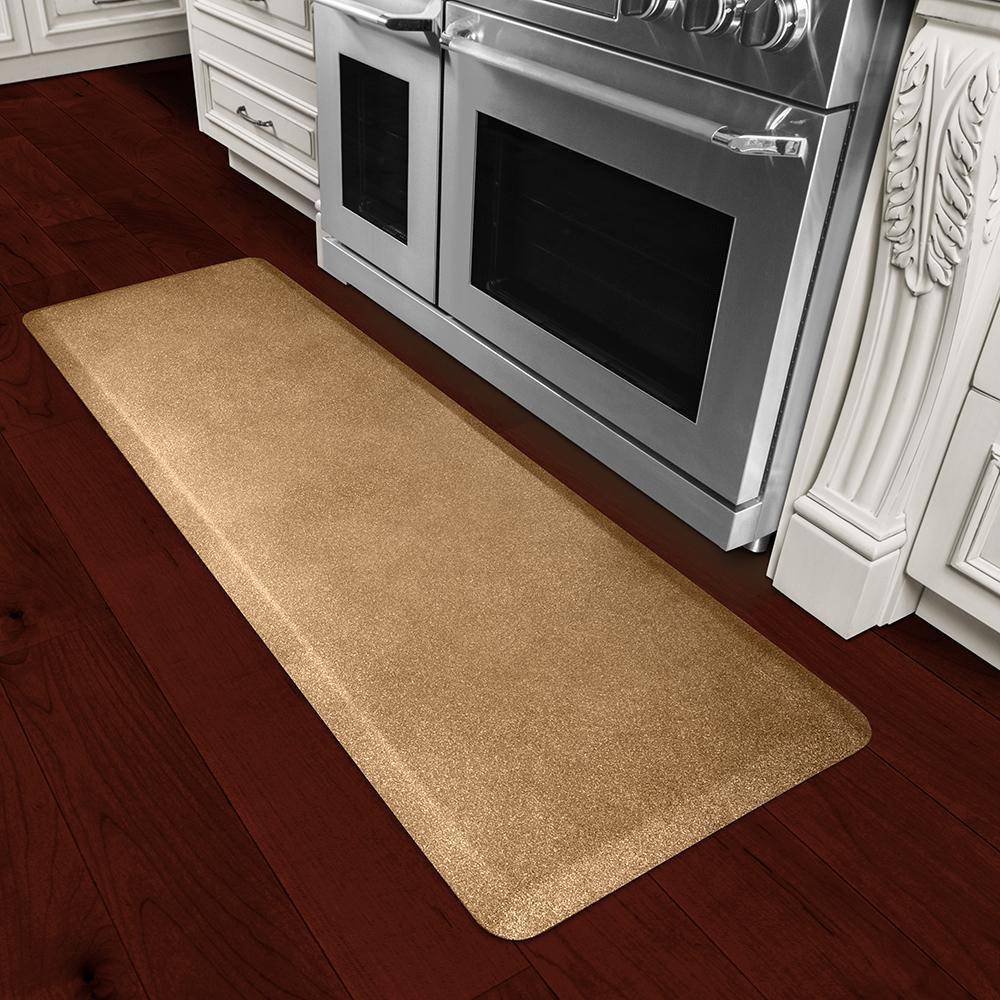 WellnessMats Granite 6'X2' 62WMRGG, Granite Gold An anti-microbial kitchen mat. An ergo mat that reduces impact on the legs and back