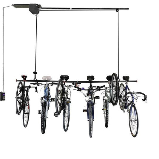 Garage Gator Motorized Bike Lift GG8220 overhead Ceiling-Mounted Storage System 220LBs.