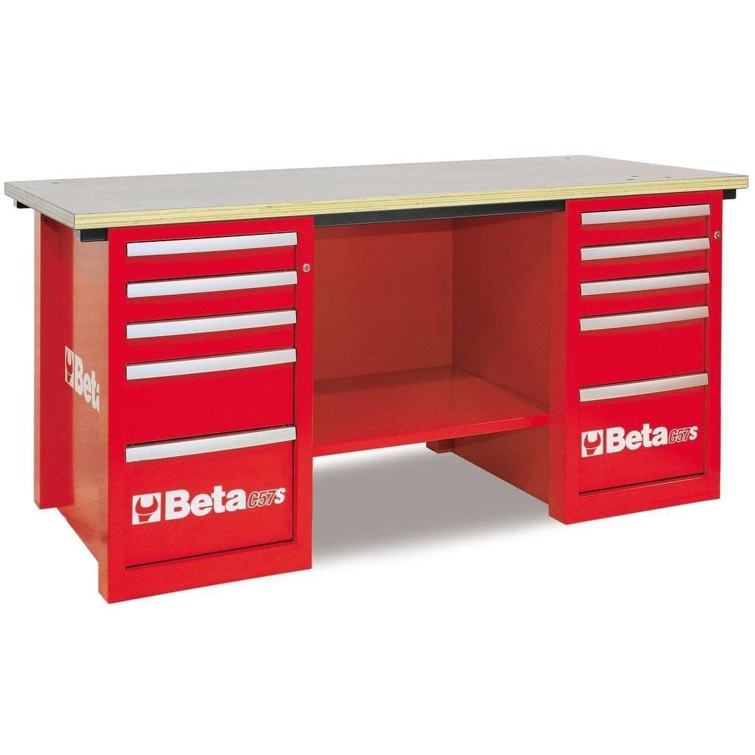 Beta Tools C57S C/R-MASTERCARGO WORKBENCH RED - Garage Tools Storage