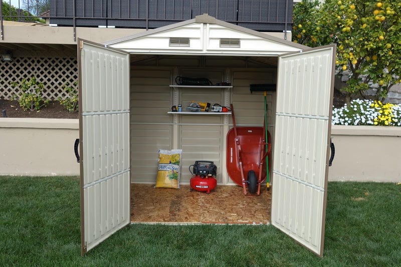 Duramax 8' x 6' StoreAll Vinyl Shed with Foundation 30115