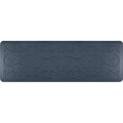 Wellnessmats Bella Estates Shades of Blue EB62WMRBGRY,Lagoon A recyclable kitchen rug. Anti-microbial floor mat that gives comfort to your feet.