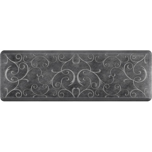Wellnessmats Bella Estates Shades of Silver EB62WMRBNBLK,Onyx An anti fatigue mat that reduces stress. Easy to clean floormat
