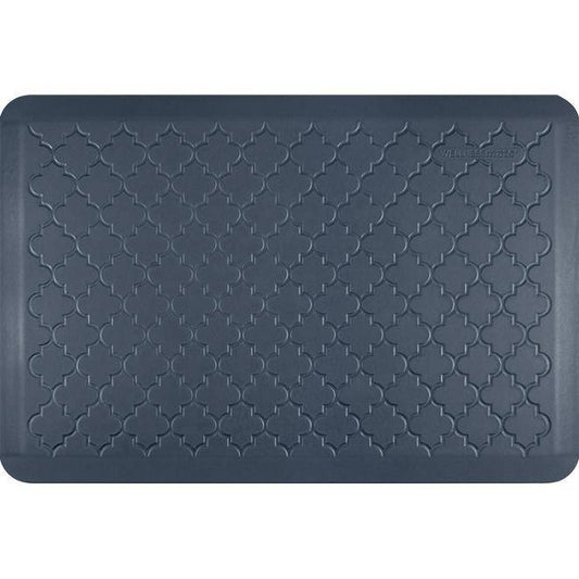 Wellnessmats Trellis Estates Shades of Blue ET32WMRBGRY,Lagoon An anti fatigue mat that reduces stress. Easy to clean floormat