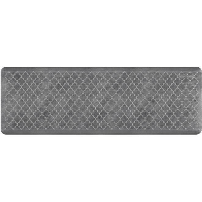 Wellnessmats Trellis EstatesShades of Silver ET62WMRBNGRY,Slate An anti-microbial kitchen mat. An ergo mat that reduces impact on the legs and back