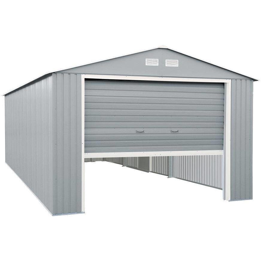 Duramax 12'x26' Imperial Metal Garage Light Gray w/Off White 55152 - Garage Tools Storage