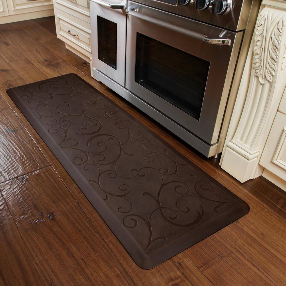 WellnessMats Bella Antique 6'X2' MB62WMRDB, Antique Dark An anti-microbial kitchen mat. An ergo mat that reduces impact on the legs and back