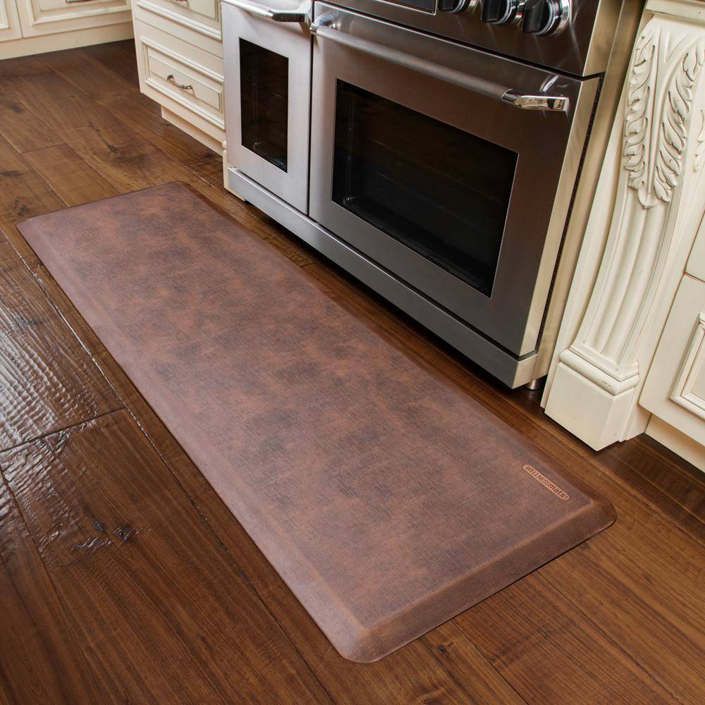 WellnessMats Linen Antique 6'X2' ML62WMRLT, Antique Light A floor mat that has smooth surface. An ergo mat that gives comfort and relaxation while working in the kitchen or in any part of the house.