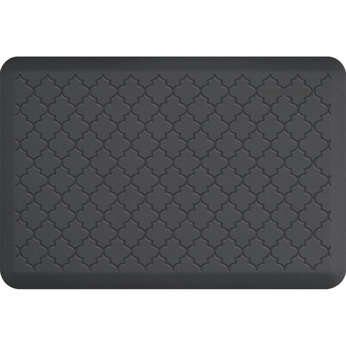 WellnessMats Trellis Motif 3' X 2' MT32WMRGRY Kitchen floor mats that resist punctures, heat, dirt and stains. A floor mat that provides cushion and nonslip surface. 