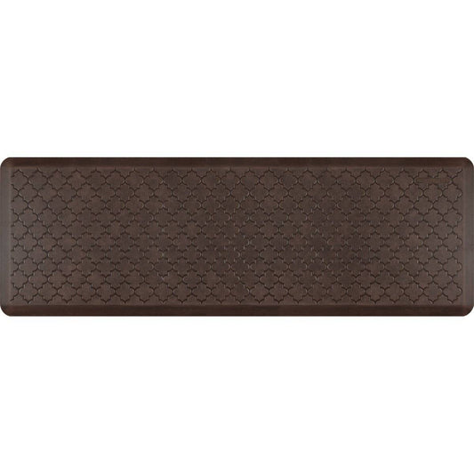 WellnessMats Trellis Antique 6'X2' MT62WMRDB, Antique Dark An anti fatigue mat that increases proper circulation. A non-slip floor mat.