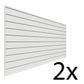 Proslat 8 ft. x 4 ft. PVC Slatwall - 2 pack 64 sq ft White P88202