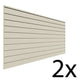 Proslat 8 ft. x 4 ft. PVC Slatwall - 2 pack 64 sq ft Sandstone P88209