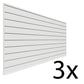 Proslat 8 ft. x 4 ft. PVC Slatwall - 3 pack 96 sq ft White P88302