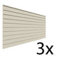 Proslat 8 ft. x 4 ft. PVC Slatwall - 3 pack 96 sq ft Sandstone P88309