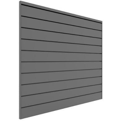 Proslat Garage Storage PVC Slatwall 4 ft. x 4 ft. Light Gray 88106