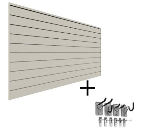 Proslat Garage Storage PVC Slatwall Mini Bundle - Sandstone 33014K