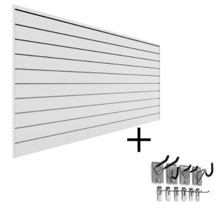 Proslat Garage Storage PVC Slatwall Mini Bundle - White 33006K