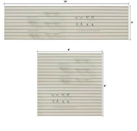 Ultimate Bundle - Sandstone Garage Slatwall Panel System 33909K