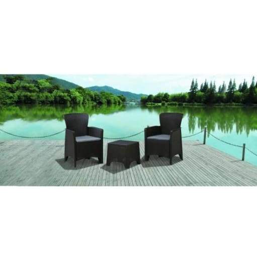 Duramax Cedarrattan Sofa Duo Set, Black 86761