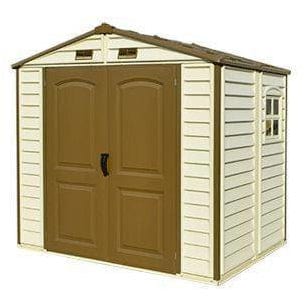 Duramax 8' x 6' StoreAll Vinyl Shed with Foundation 30115 - Garage Tools Storage