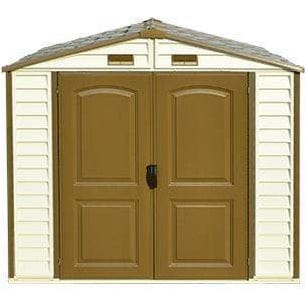 Duramax 8' x 6' StoreAll Vinyl Shed with Foundation 30115 - Garage Tools Storage