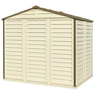 Duramax 8' x 6' StoreAll Vinyl Shed with Foundation 30115 - Garage Tools Storage