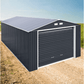 Duramax 12'x26' Imperial Metal Garage Dark Gray w/ White Trim Top View 55151
