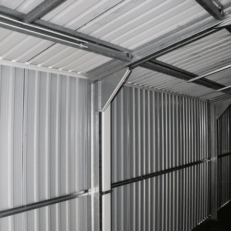 Duramax 12'x26' Imperial Metal Garage Dark Gray w/ White Trim 55151
